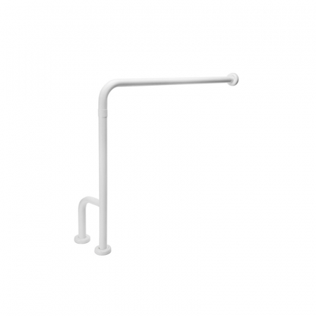 Accesorii baie persoane cu dizabilitati - Bara suport ajutatoare perete-pardoseala, 80x79 cm, alb, Thermomat