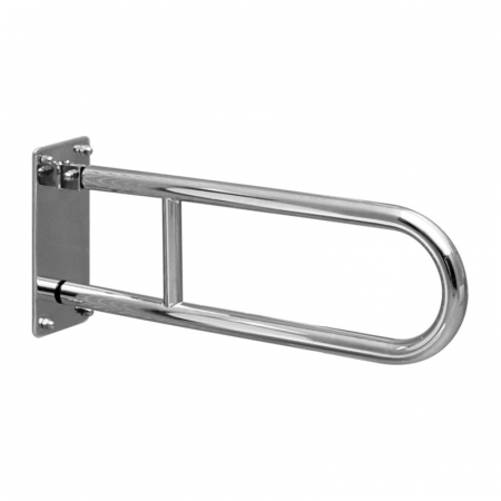 Accesorii baie persoane cu dizabilitati - Bara suport ajutatoare rabatabila, 60 cm, crom, Cersanit Etiuda