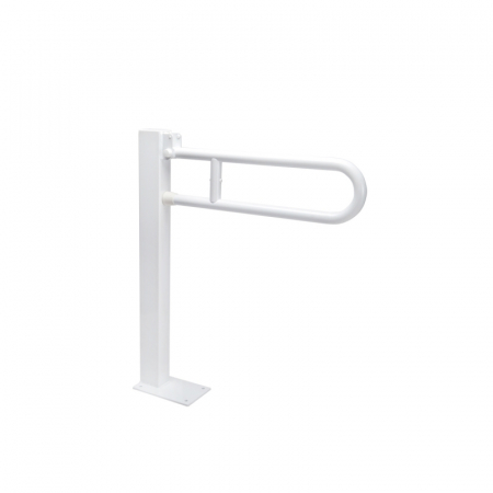 Accesorii baie persoane cu dizabilitati - Bara suport ajutatoare stativa rabatabila, 85 cm, alb, Thermomat