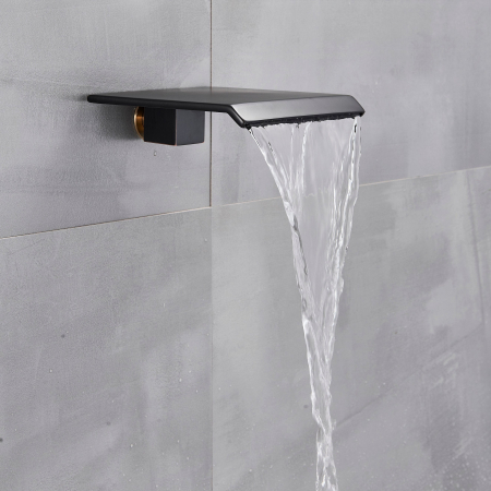 Bateria lavoar incastrata in perete, negru mat, curgere tip cascada, Schick [1]