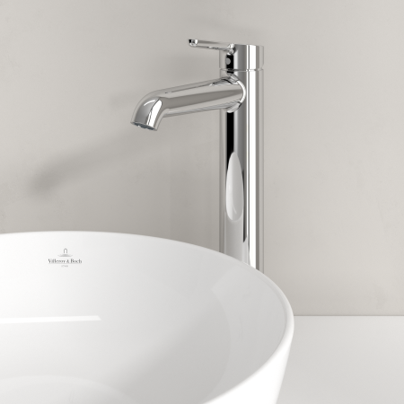 Baie - Baterie baie pentru lavoar cu ventil click-clack, crom, Villeroy&Boch Skyla