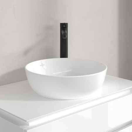 Baterie baie pentru lavoar cu ventil click-clack, negru mat, Villeroy&Boch Skyla 250 [2]