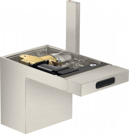 Baterii bideu - Baterie bideu culoare inox cu ventil click-clack inclus Hansgrohe Axor MyEdition
