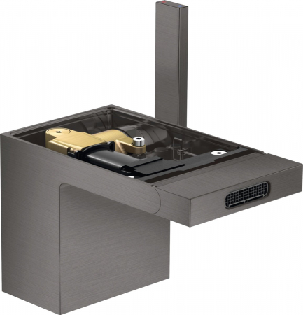 Baterii bideu - Baterie bideu crom negru periat cu ventil click-clack inclus Hansgrohe Axor MyEdition