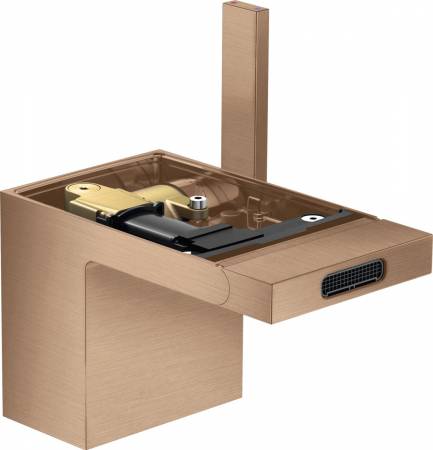 Baterii bideu - Baterie bideu red gold periat cu ventil click-clack inclus Hansgrohe Axor MyEdition