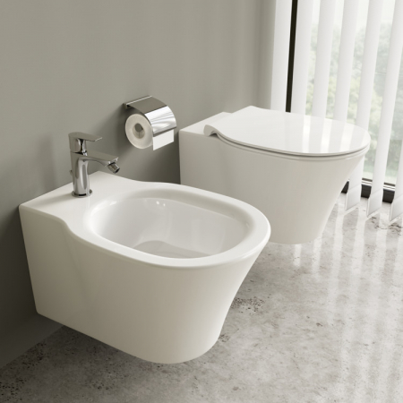 Baterie bideu Ideal Standard Connect Air crom lucios cu ventil inclus [3]