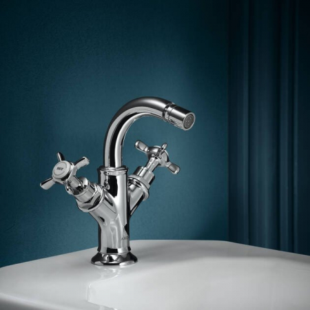 Baterie bideu crom lucios, dubla comanda, ventil pop-up inclus, Hansgrohe Axor Montreux [1]