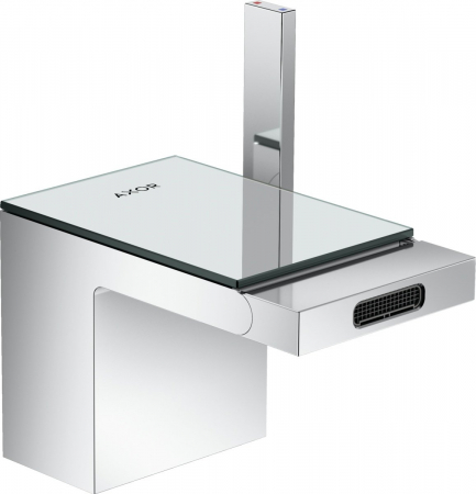 Baterii bideu - Baterie bideu crom/sticla oglinda cu ventil pop-up inclus Hansgrohe Axor MyEdition