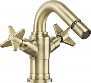 Baterii baie - Baterie bideu cu ventil click-clack bronz Deante, Temisto