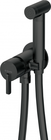 Baterii bideu - Baterie bideu incastrata cu para de dus culoare neagra Deante Silia