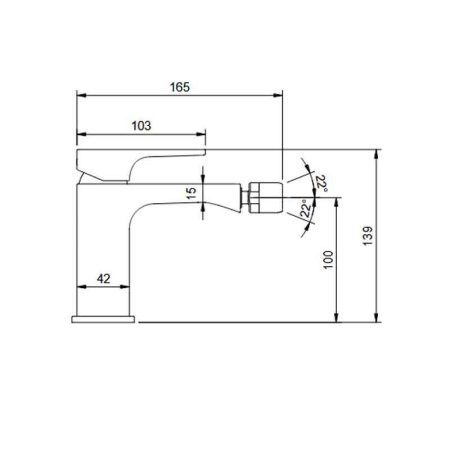 Baterie bideu, ventil cu tija inclus, auriu periat, Villeroy&Boch  Architectura Square [6]