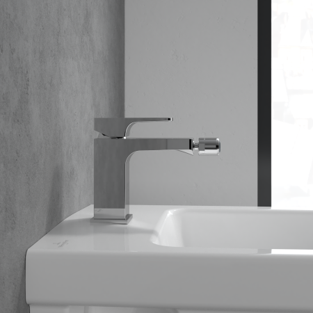 Baterie bideu, ventil cu tija inclus, crom, Villeroy & Boch  Architectura Square [2]