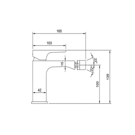 Baterie bideu, ventil cu tija inclus, nichel periat, Villeroy&Boch  Architectura Square [8]