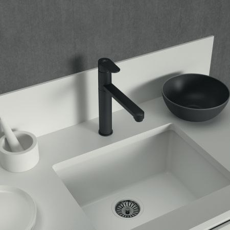 Baterie bucatarie Ideal Standard Cerafine O negru mat, cu pipa pivotanta [3]