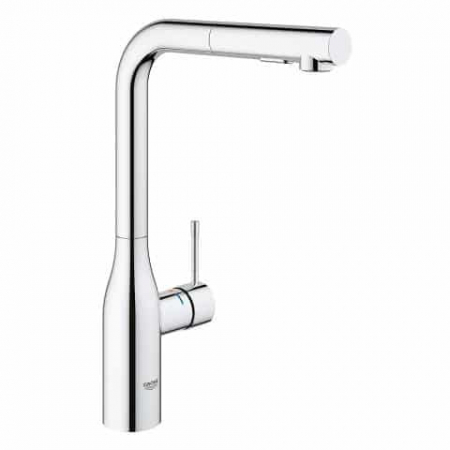 Baterii bucatarie cu dus - Baterie chiuveta bucatarie cu dus extractibil crom Grohe Essence
