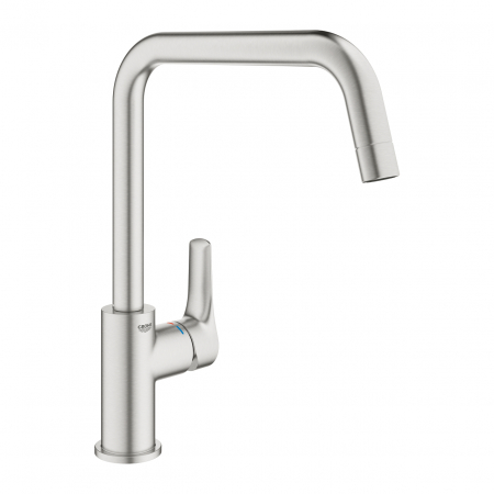 Baterii clasice bucatarie - Baterie chiuveta bucatarie Supersteel Grohe Eurosmart