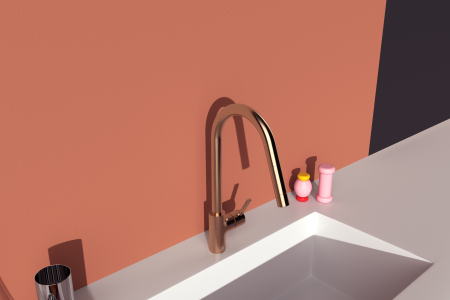 Baterie chiuveta bucatarie cu dus extractibil Ideal Standard Gusto cupru sunset rose [3]
