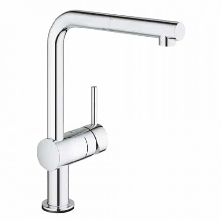 Baterii bucatarie cu dus - Baterie chiuveta bucatarie cu dus extractibil crom Grohe Minta Touch