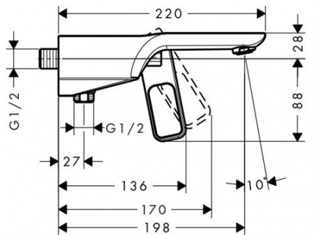 Baterie cada crom Hansgrohe Axor Urquiola [1]