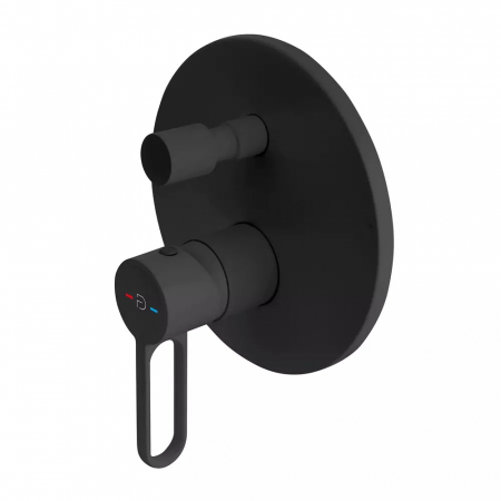 Baterii cada - Baterie cada - dus incastrata FDesign Zaffiro, corp incastrat inclus, negru mat
