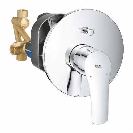 Baie - Baterie cada-dus incastrata Grohe Eurosmart, corp incastrat inclus, crom lucios