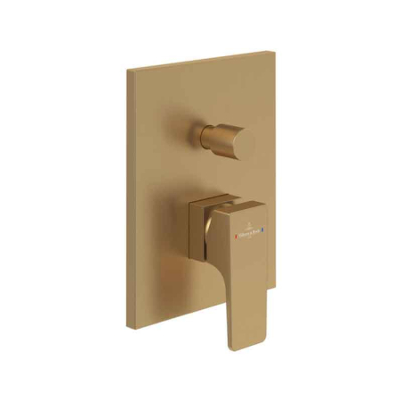 Baterie cada-dus, montaj incastrat, auriu periat,  Villeroy&Boch Architectura Square [0]
