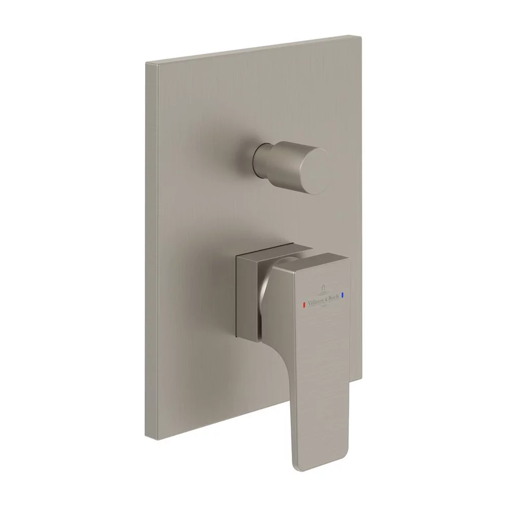 Baterie cada-dus, montaj incastrat, nichel periat, Villeroy&Boch Architectura Square [0]