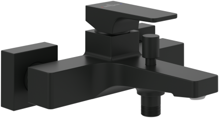 Baie - Baterie cada-dus montaj pe perete, negru mat, Villeroy&Boch Architectura Square