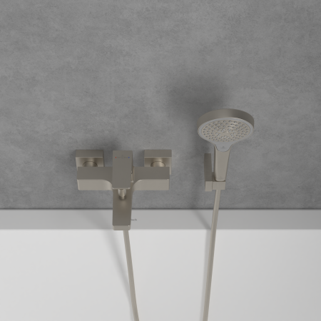 Baterie cada-dus montaj pe perete, nichel periat, Villeroy&Boch Architectura Square [4]