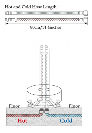 Baterie cada freestanding crom lucios, pipa pivotanta 360 de grade Foglia Gobi [7]