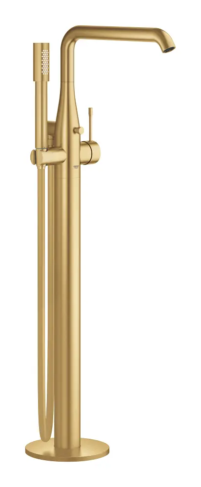 Baterii cada freestanding - Baterie cada freestanding cu set de dus Grohe Essence, auriu periat, Grohe Essence