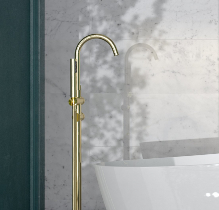 Baterie cada freestanding culoare auriu lucios Besco Illusion I [1]