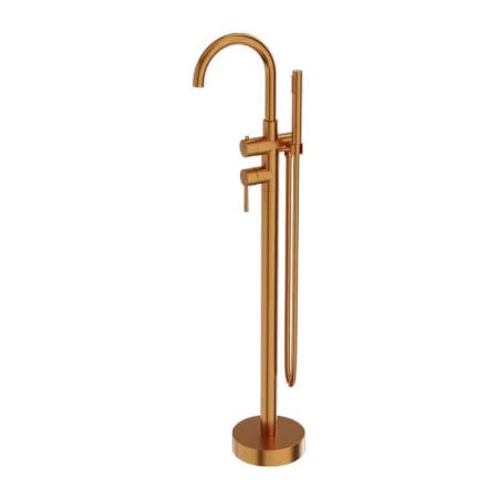 Baterii cada freestanding - Baterie cada freestanding din alama sanitara, cupru mat, cu set dus 117,2 cm, LaVita Verdi