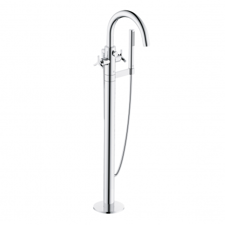 Baterii cada freestanding - Baterie cada freestanding Kludi Nova Fonte, manere stea, crom lucios