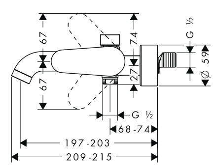 Baterie cada crom Hansgrohe Axor Citterio M [2]