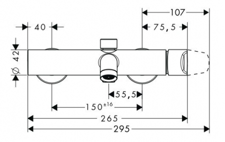Baterie cada crom Hansgrohe Axor Citterio M [1]