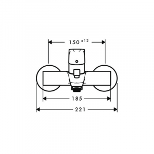 Baterie cada sau dus culoare crom Hansgrohe, Focus E2 [3]