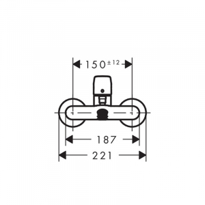 Baterie cada sau dus culoare crom Hansgrohe, Logis [5]