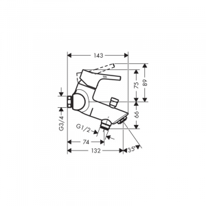 Baterie cada sau dus culoare crom Hansgrohe, Talis S [5]
