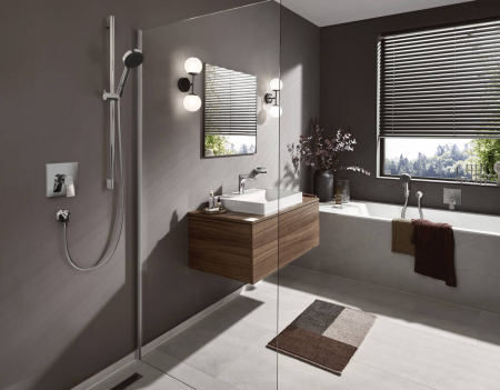 Baterie dus Hansgrohe Vivenis incastrata pentru corp ingropat, crom lucios 75415000 [1]