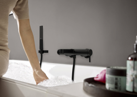 Baterie cada sau dus monocomanda, culoare negru mat Hansgrohe Finoris 76420670 [1]