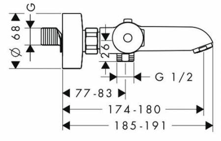 Baterie cada termostatata crom Hansgrohe Axor Citterio M [2]
