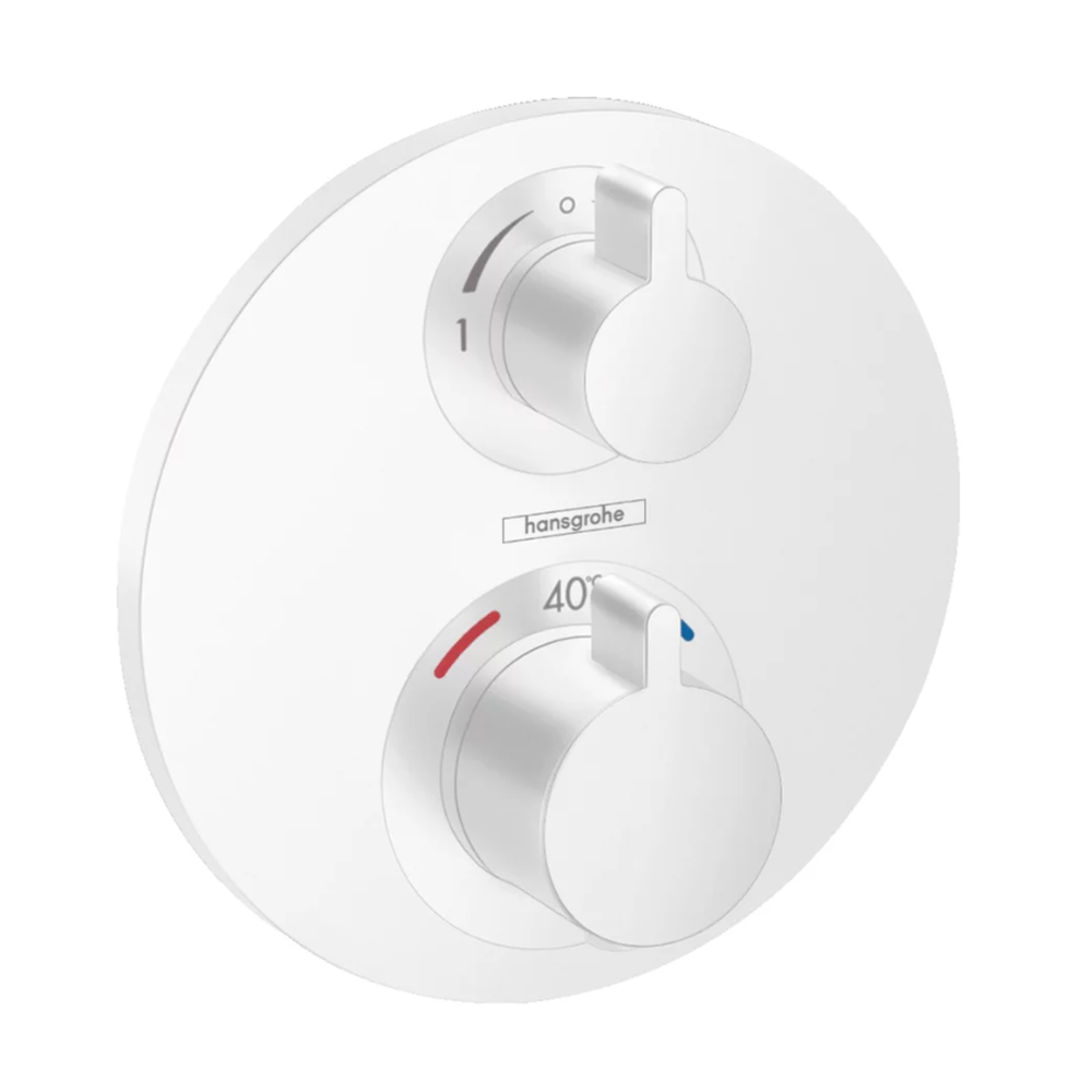 Baterii cada - Baterie cada sau dus termostatata culoare alb mat Hansgrohe, Ecostat S