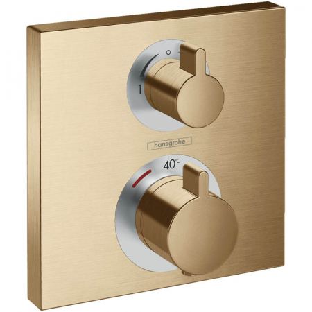 Baterii cada - Baterie cada sau dus termostatata culoare bronz periat Hansgrohe, Ecostat Square