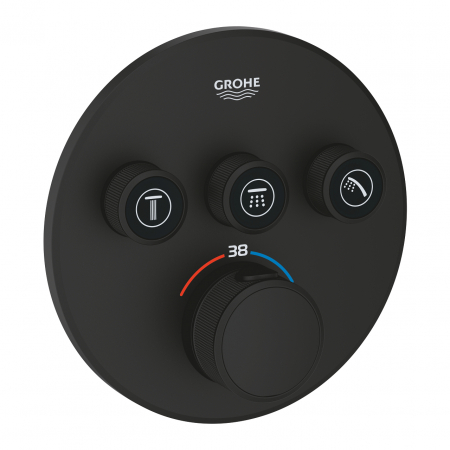 Baterii cada - Baterie cada sau dus termostatata Grohe SmartControl negru mat