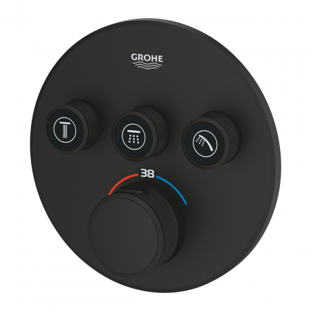 Baterie cada sau dus termostatata Grohe SmartControl negru mat [3]