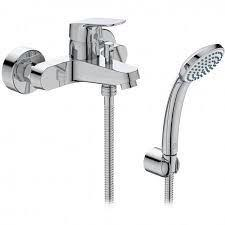 Seturi de dus - Set baterie cada cu dus, cu baterie, para si furtun, crom lucios, Ideal Standard CeraFlex