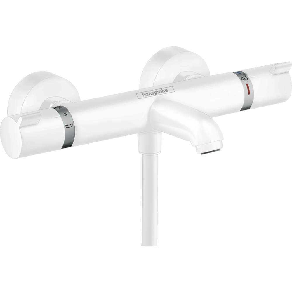 Baterii cada - Baterie cada termostatata alb mat Hansgrohe, Ecostat Comfort