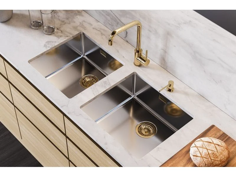 Baterie chiuveta bucatarie alama culoare bronz lucios Alveus Oz [2]