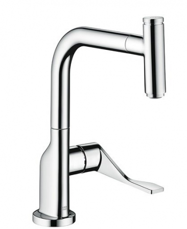 Baterii bucatarie cu dus - Baterie chiuveta bucatarie crom cu dus extractibil Hansgrohe Axor Citterio Select